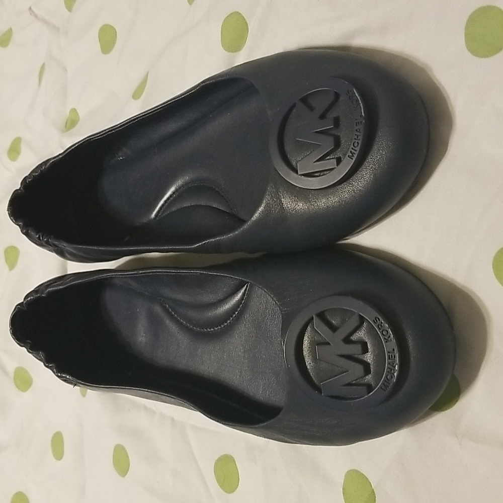 Blue Michael Kors Flats